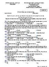 Đề khảo sát chất lượng Lớp 9 (Lần 2) môn Hóa học - Mã đề 198 - Năm học 2019-2020 - Phòng giáo dục và đào tạo Cẩm Giàng